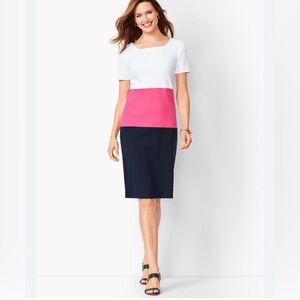 NWT Talbots COLORBLOCK SHIFT DRESS Medium
